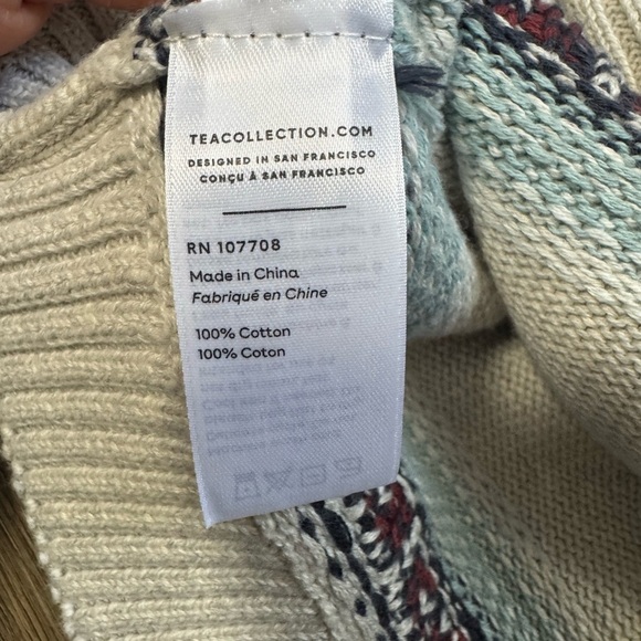 Tea Collection Zip Sweater – Size L 8-10 - Picture 6 of 7